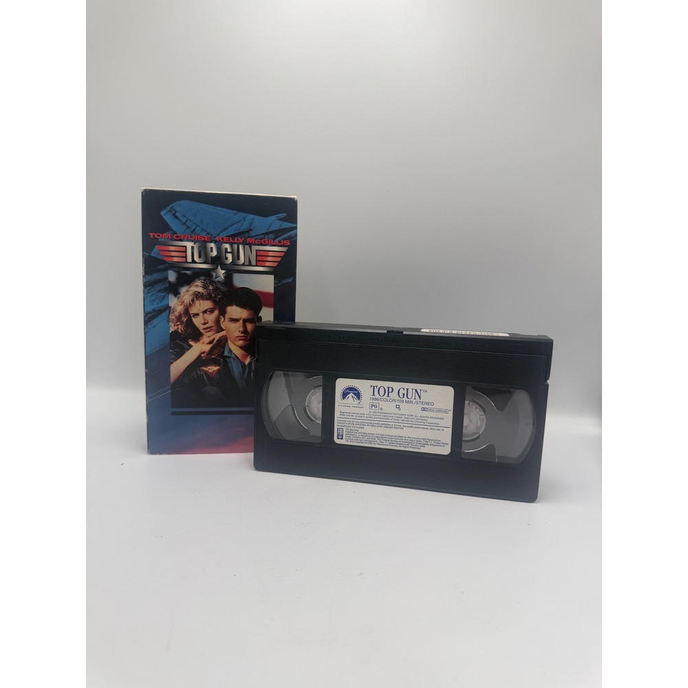 Top Gun VHS 1987 Paramount Home Video Tom Cruise Kelly McGillis 1692 Movie Tape
